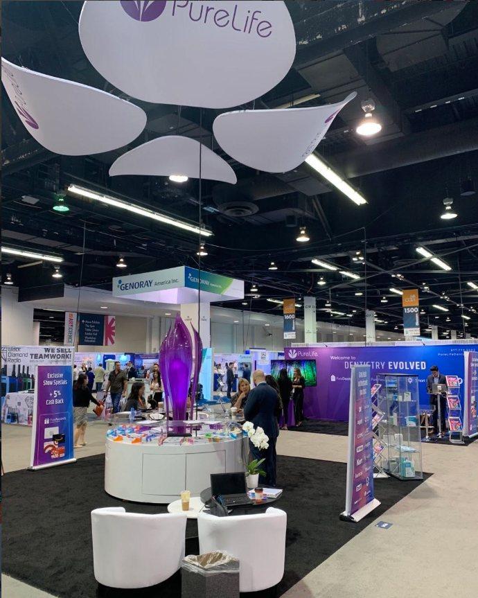 PureLife trade show booth built by Lamar Exhibits